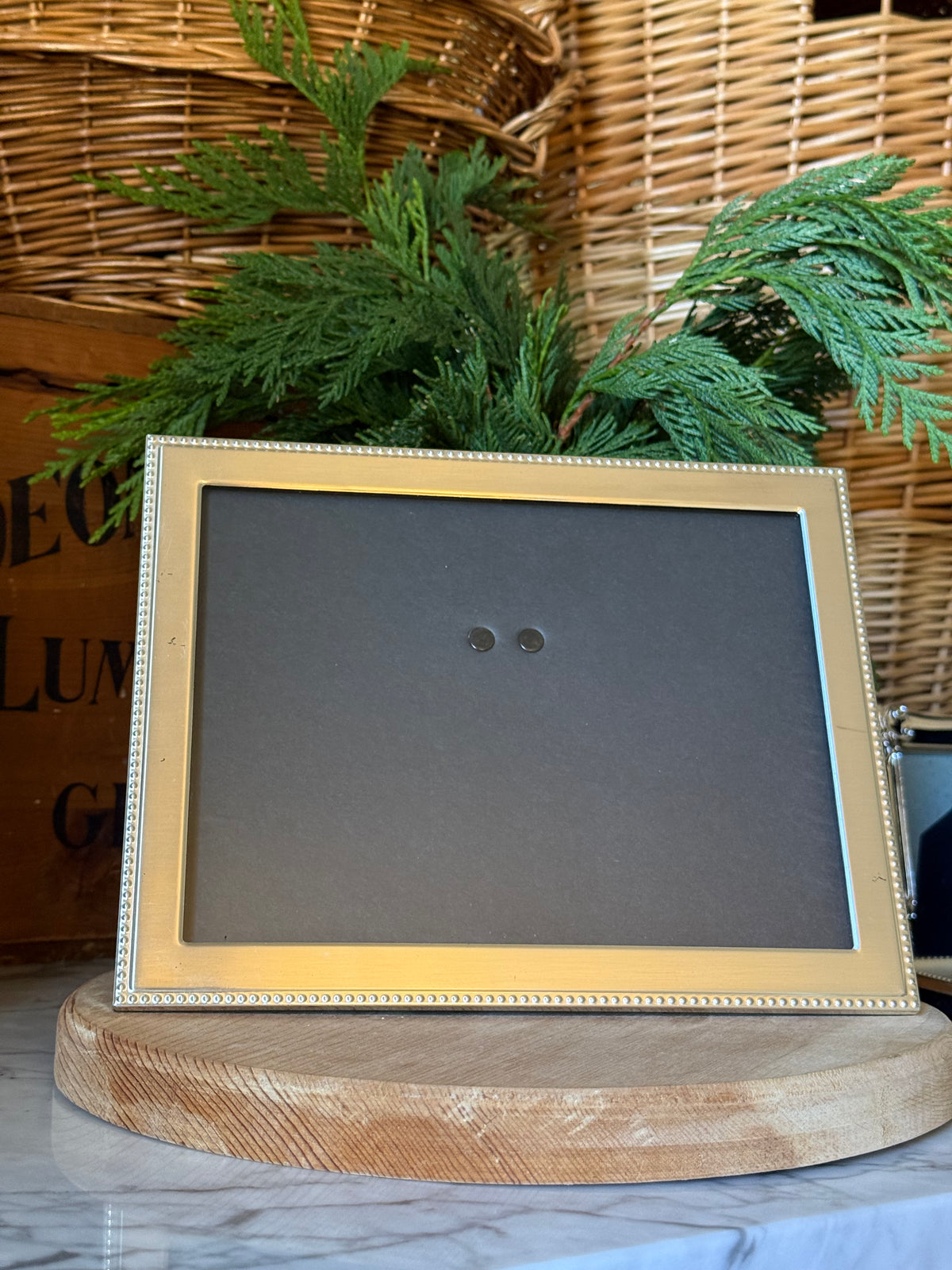 Slim Beaded Silver Picture Frame