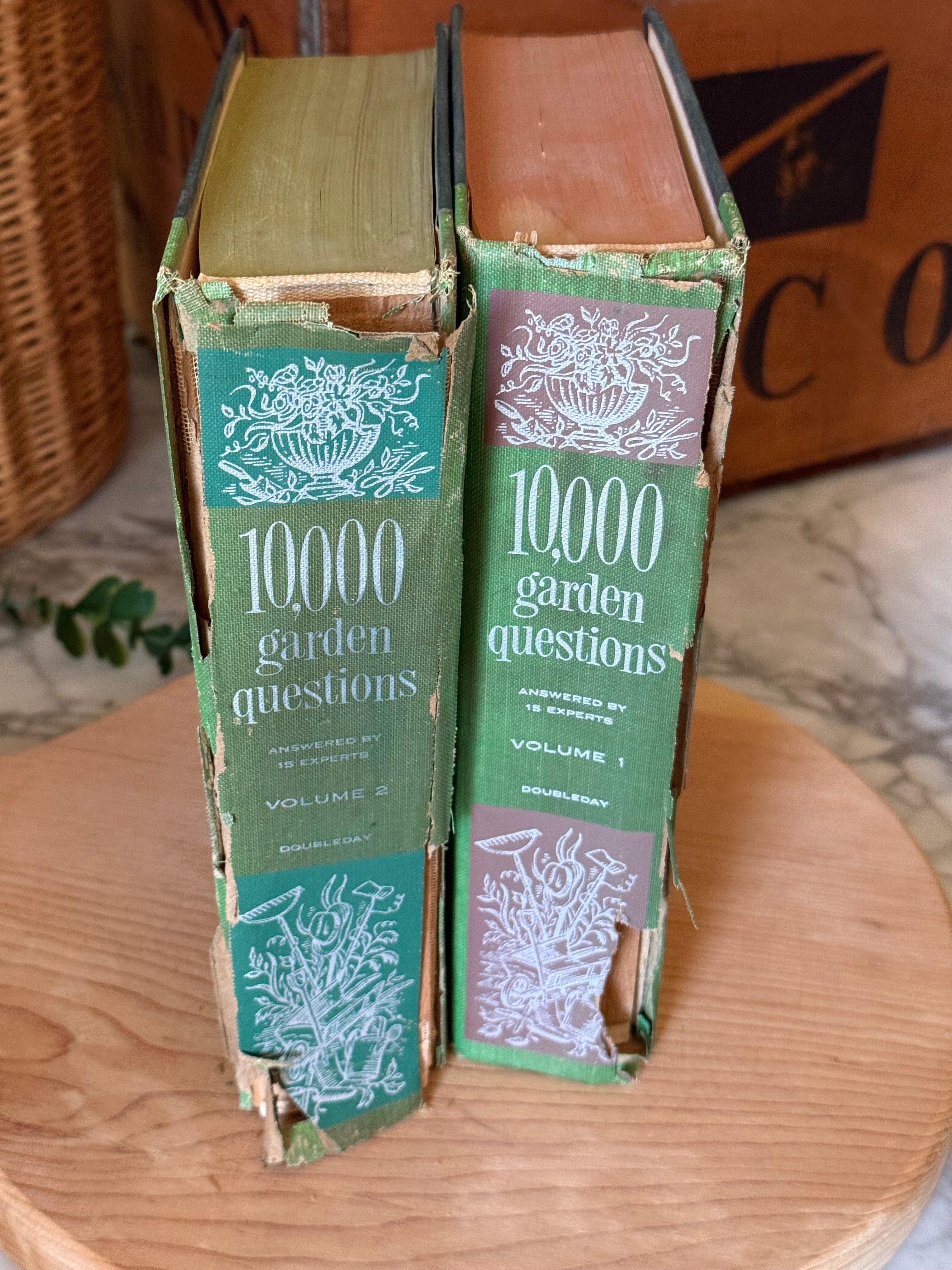 Vintage 10,000 Garden Questions Volumes, Set of 2