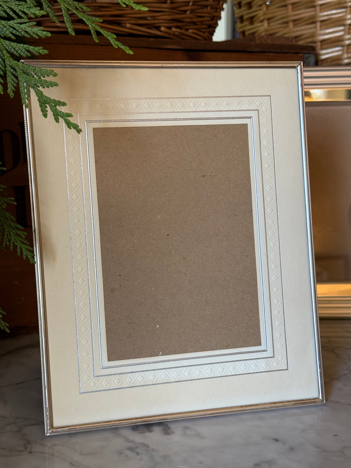 Petite Frosted Silver Frame