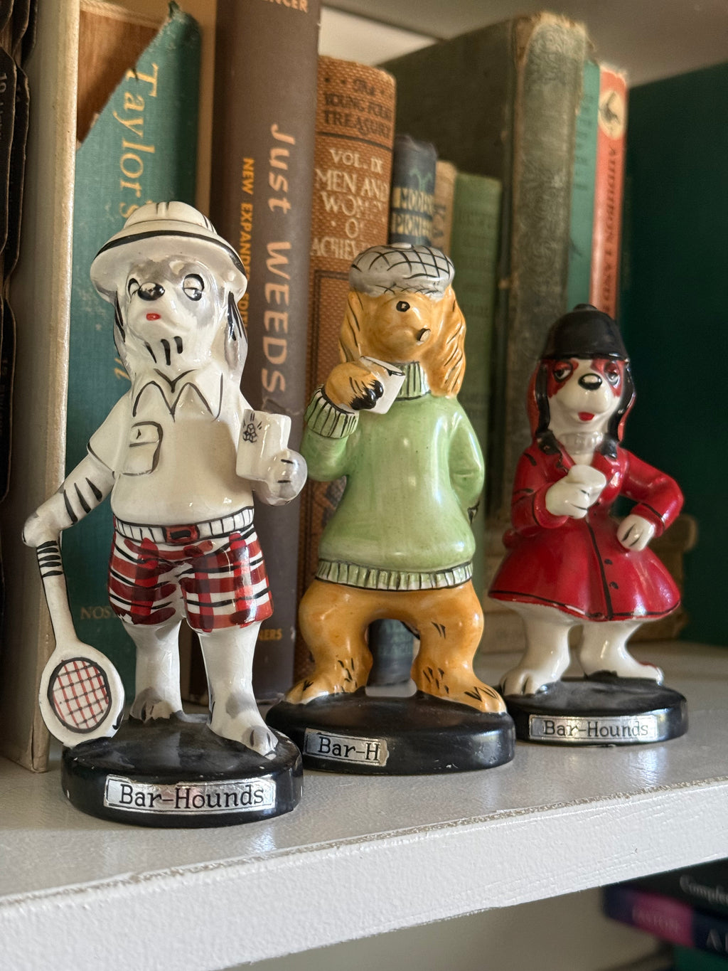 Mid-Century Ceramic Bar Hounds, Set of 3