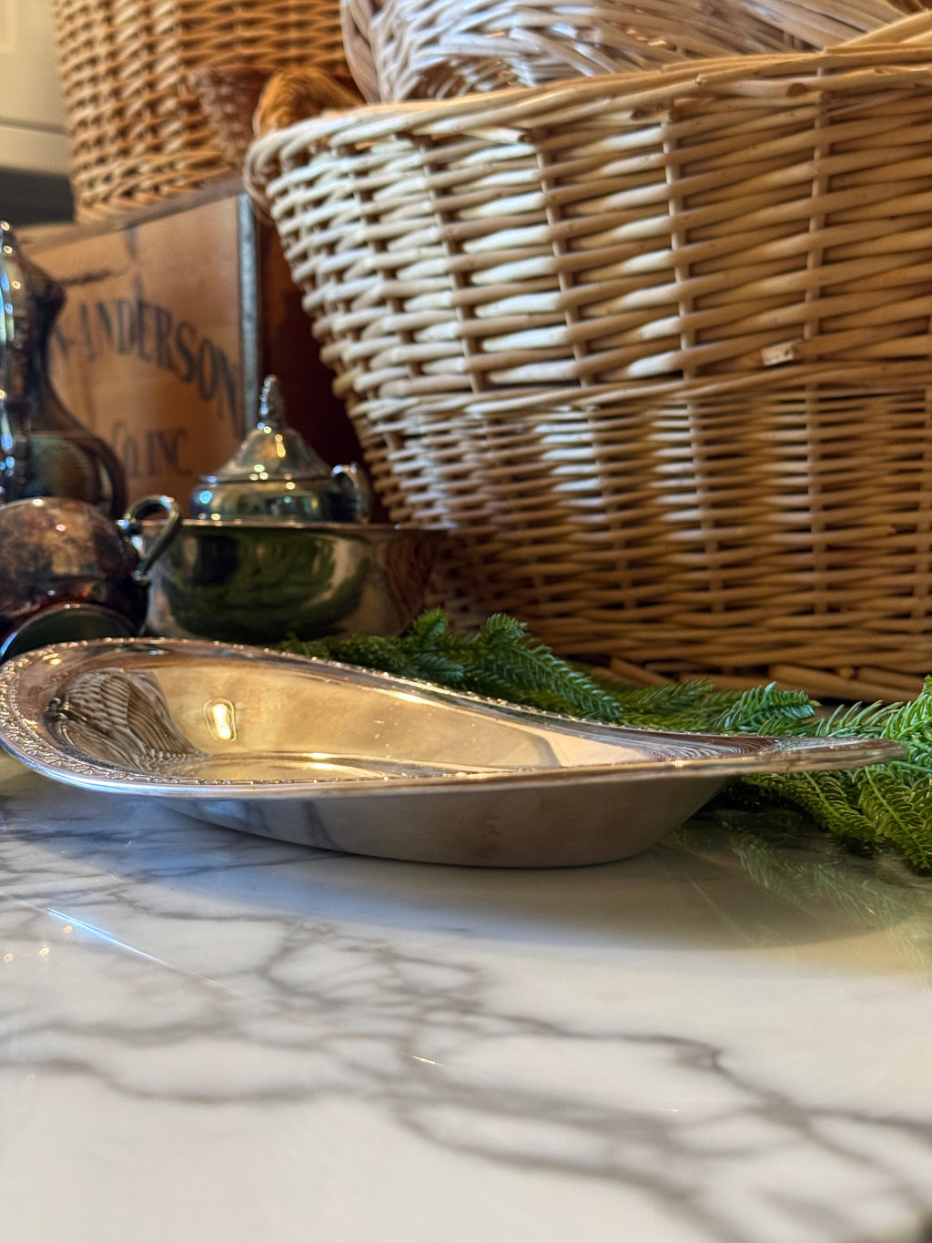 Vintage Silversmith Oval Serving Tray
