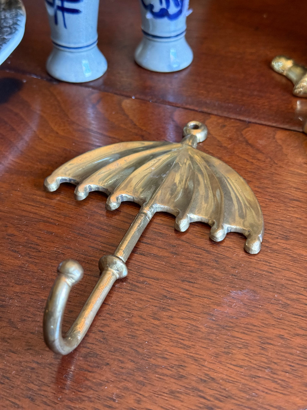 Vintage Brass Umbrella Wall Hook