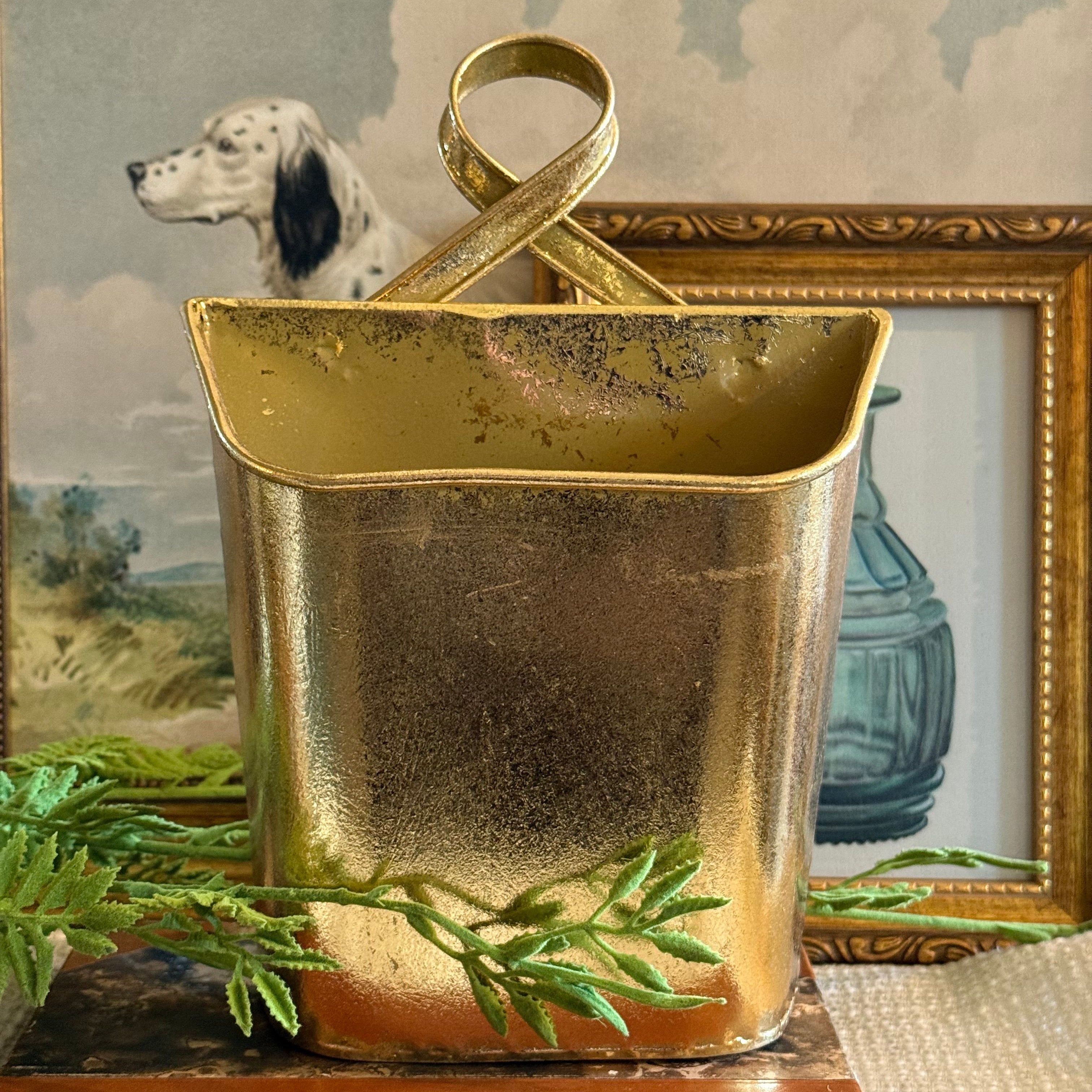 Gold Metallic Wall Bucket