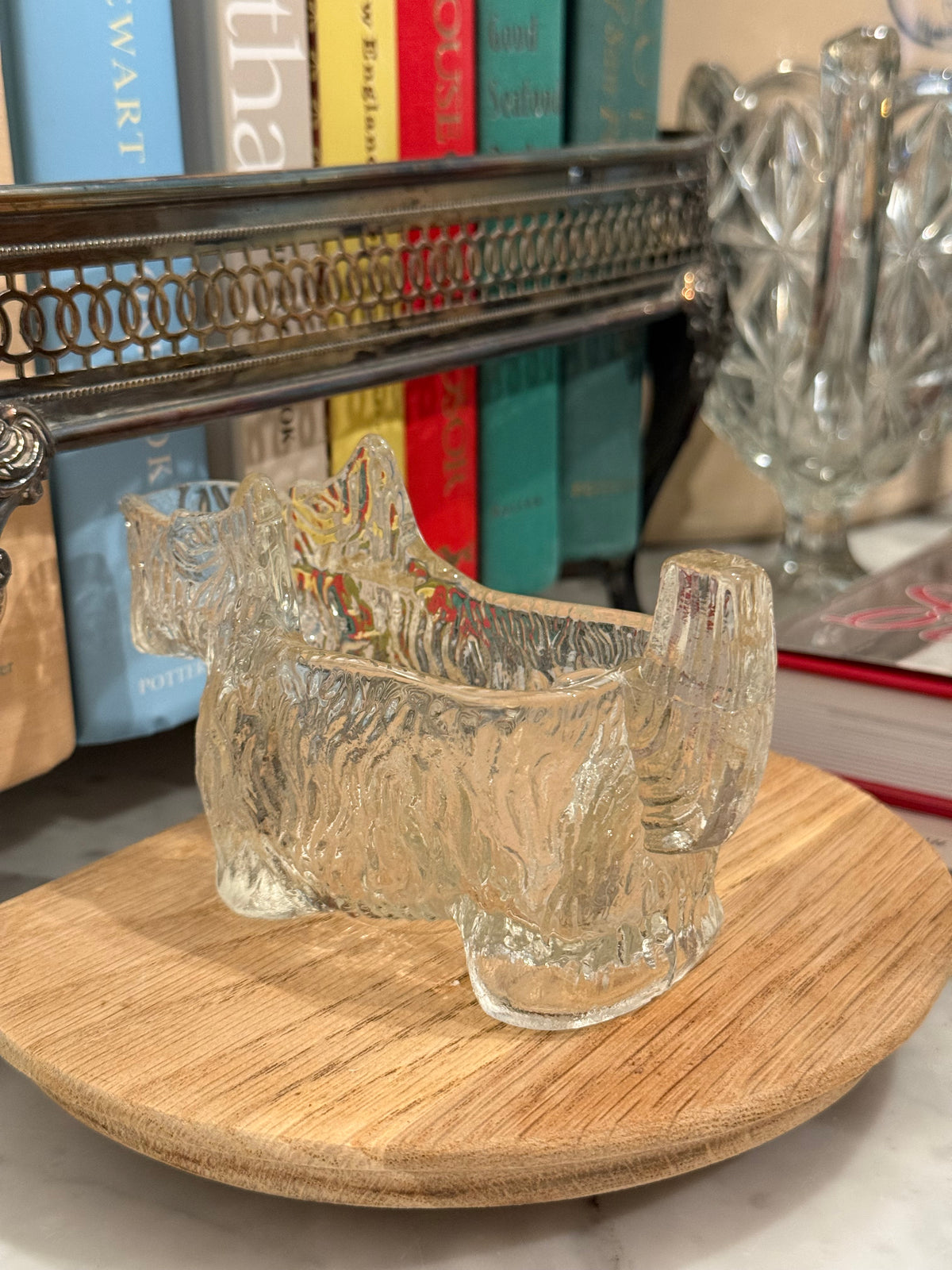 1930s L.E. Smith Glass Scottie Dog Creamer