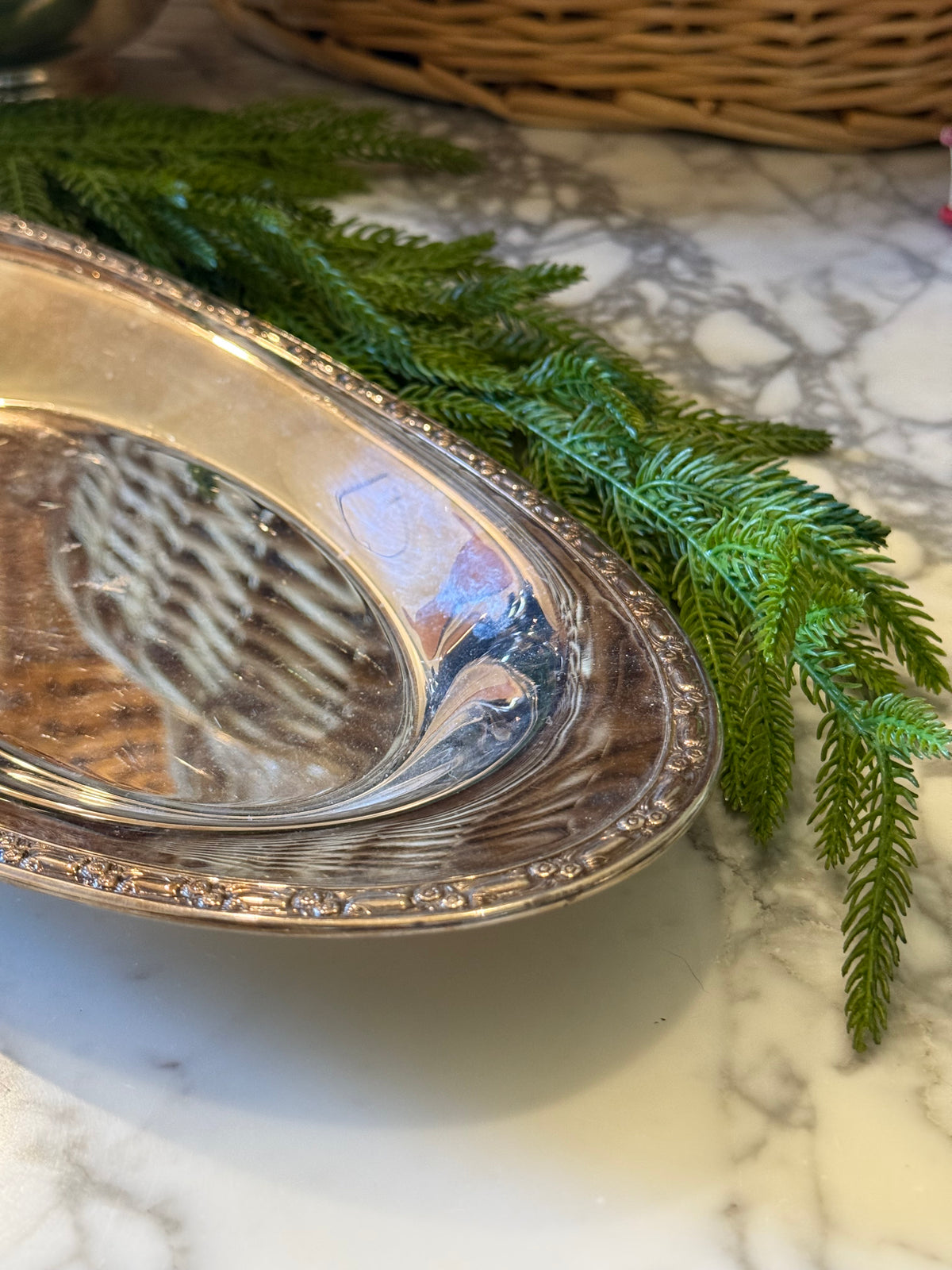 Vintage Silversmith Oval Serving Tray
