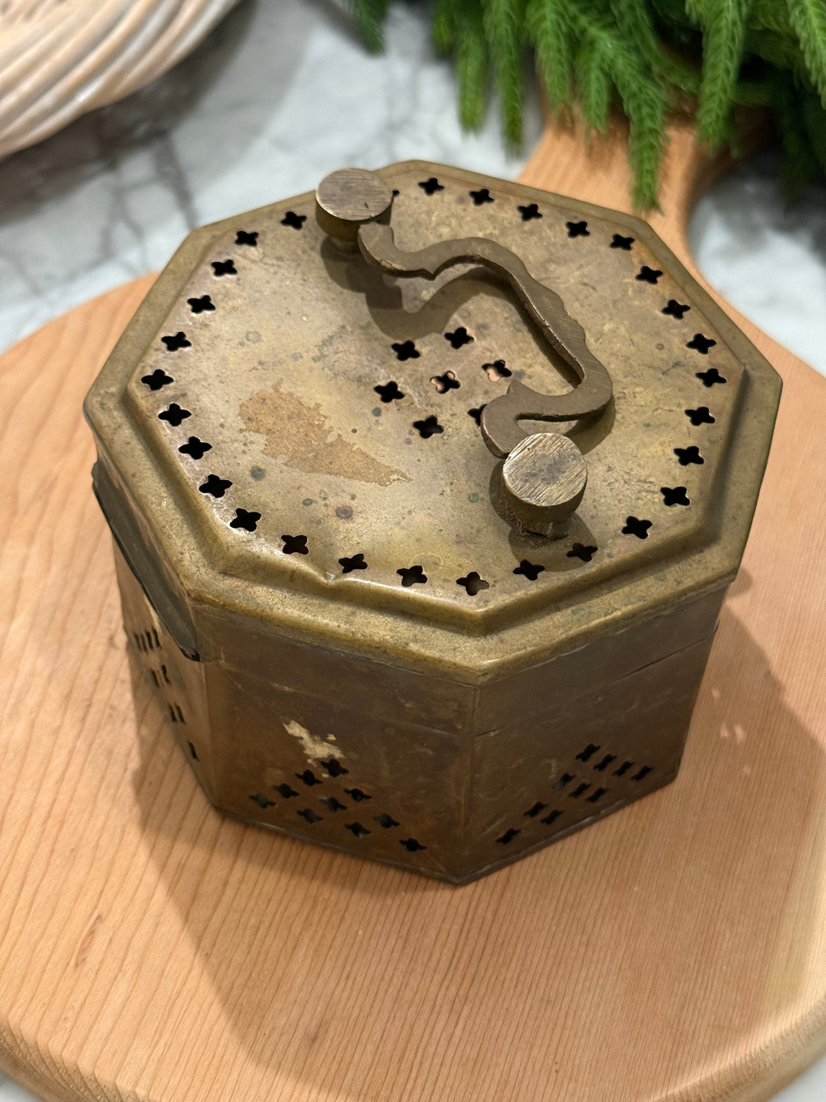 XL Brass Cricket Trinket Box