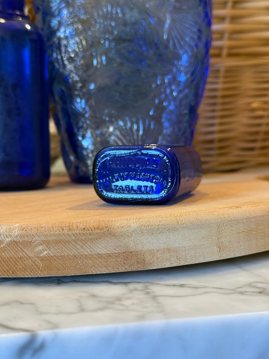 Petite Cobalt Blue Phillips Milk of Magnesia Bottle