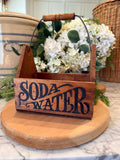 Vintage Wooden Soda Water Crate Caddy