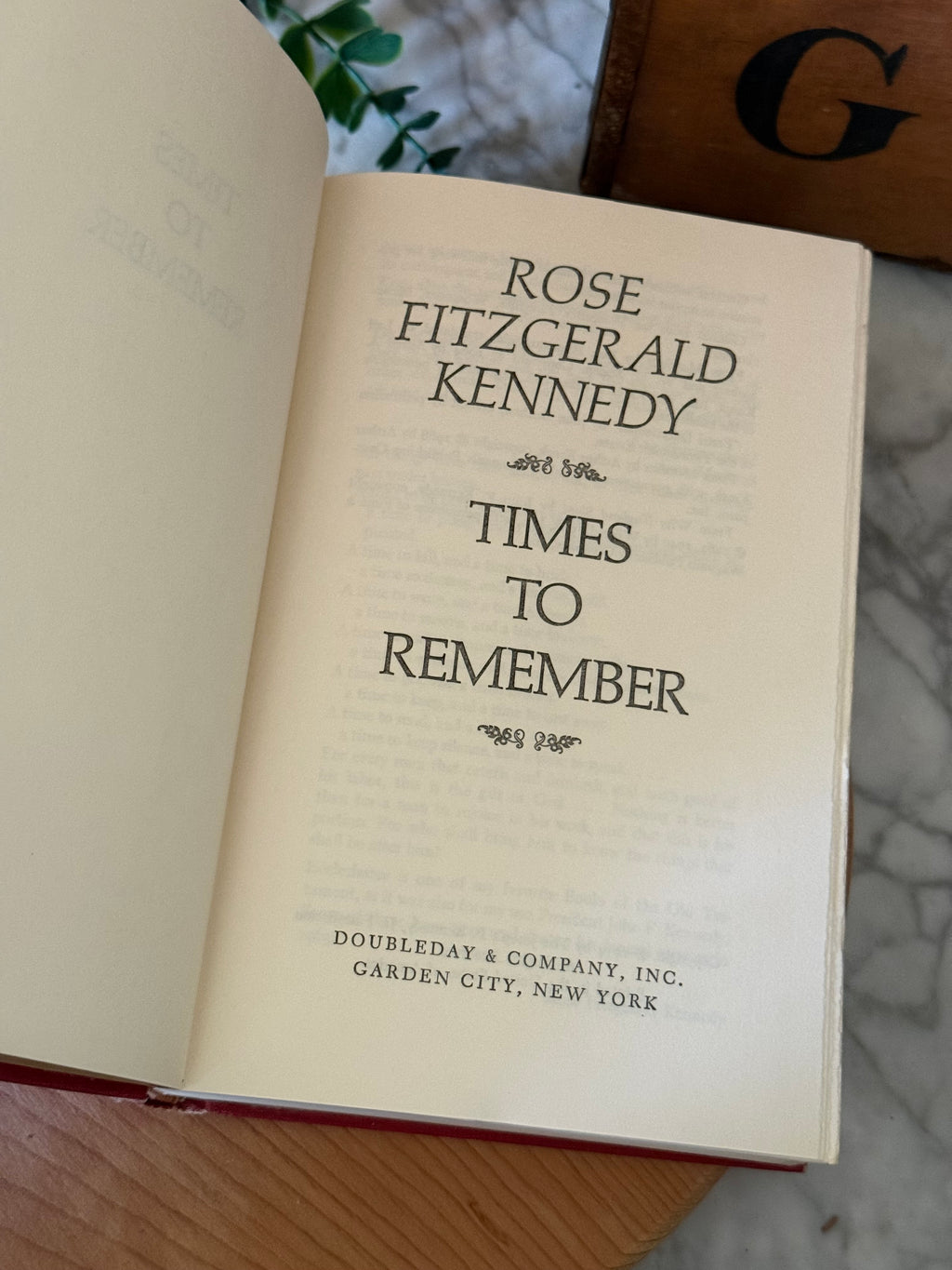 Vintage 1974 Rose Kennedy Memoir