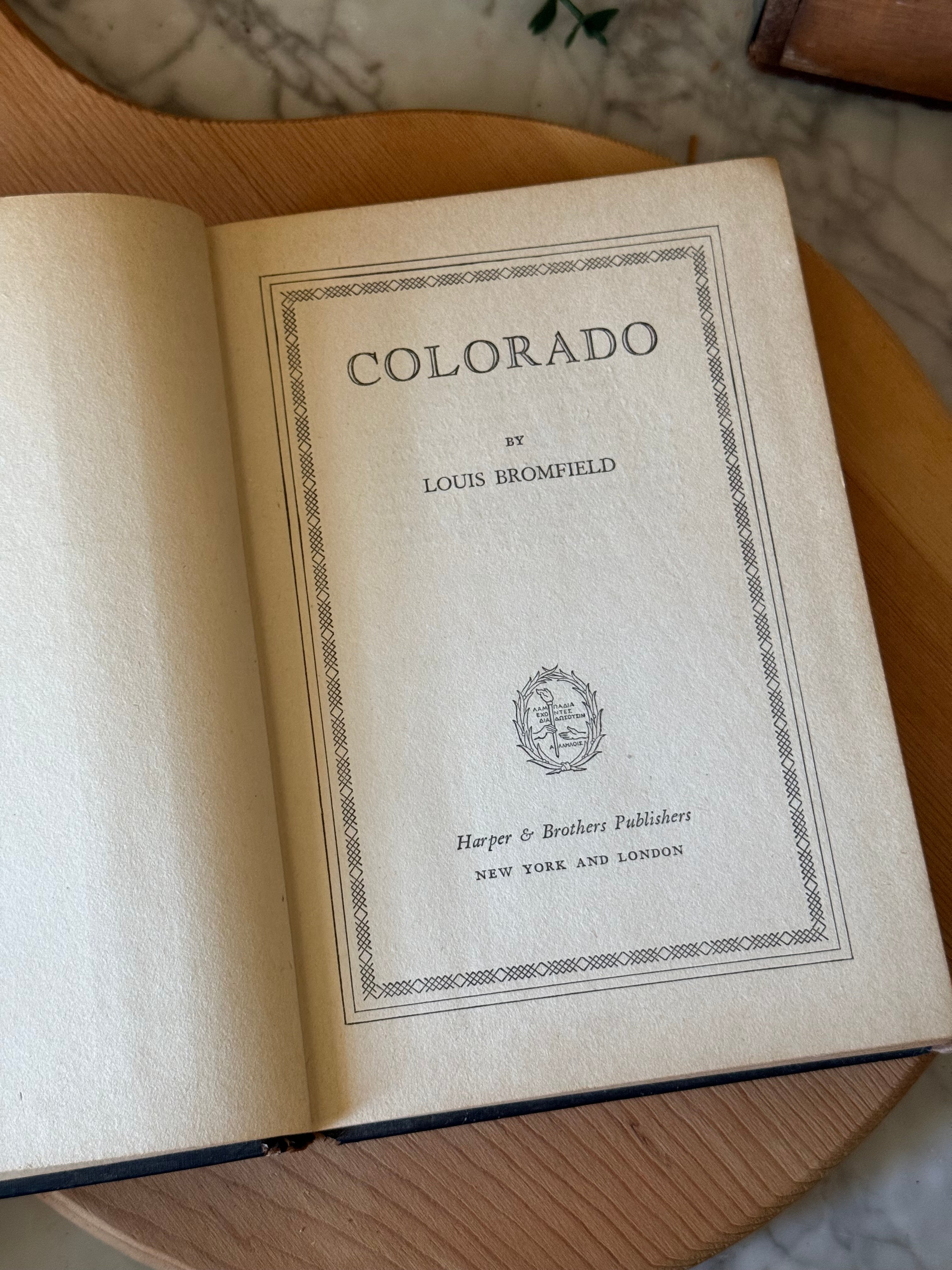 Vintage 1947 Colorado Hardcover by Louis Bromfield