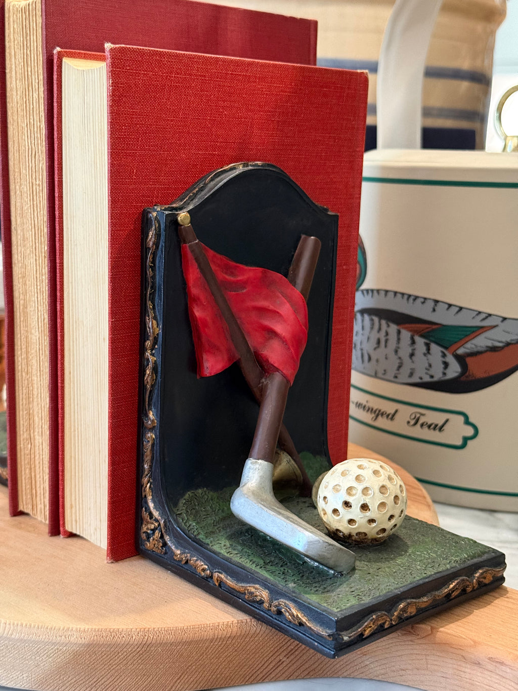 Vintage Golf Club Bookends Set