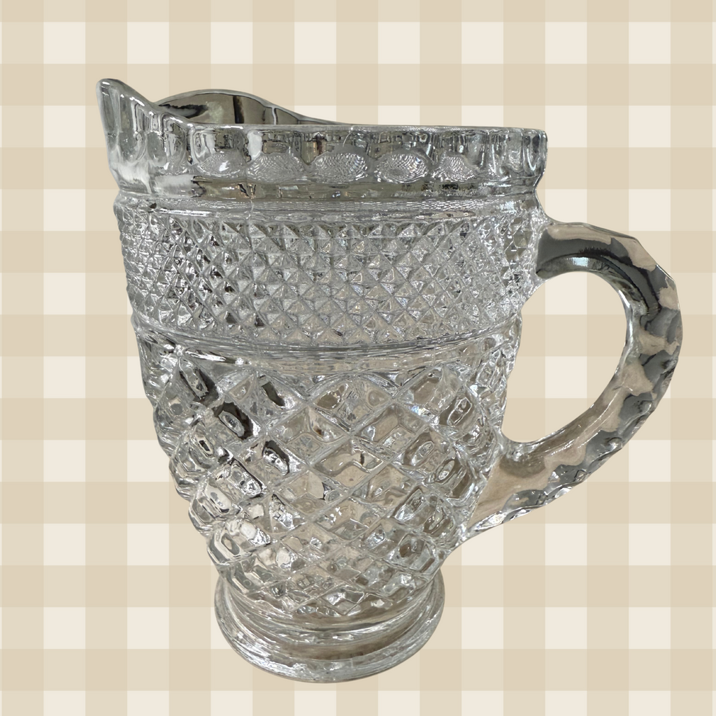 Vintage 5.5" Anchor Hocking Wexford Pattern Pitcher
