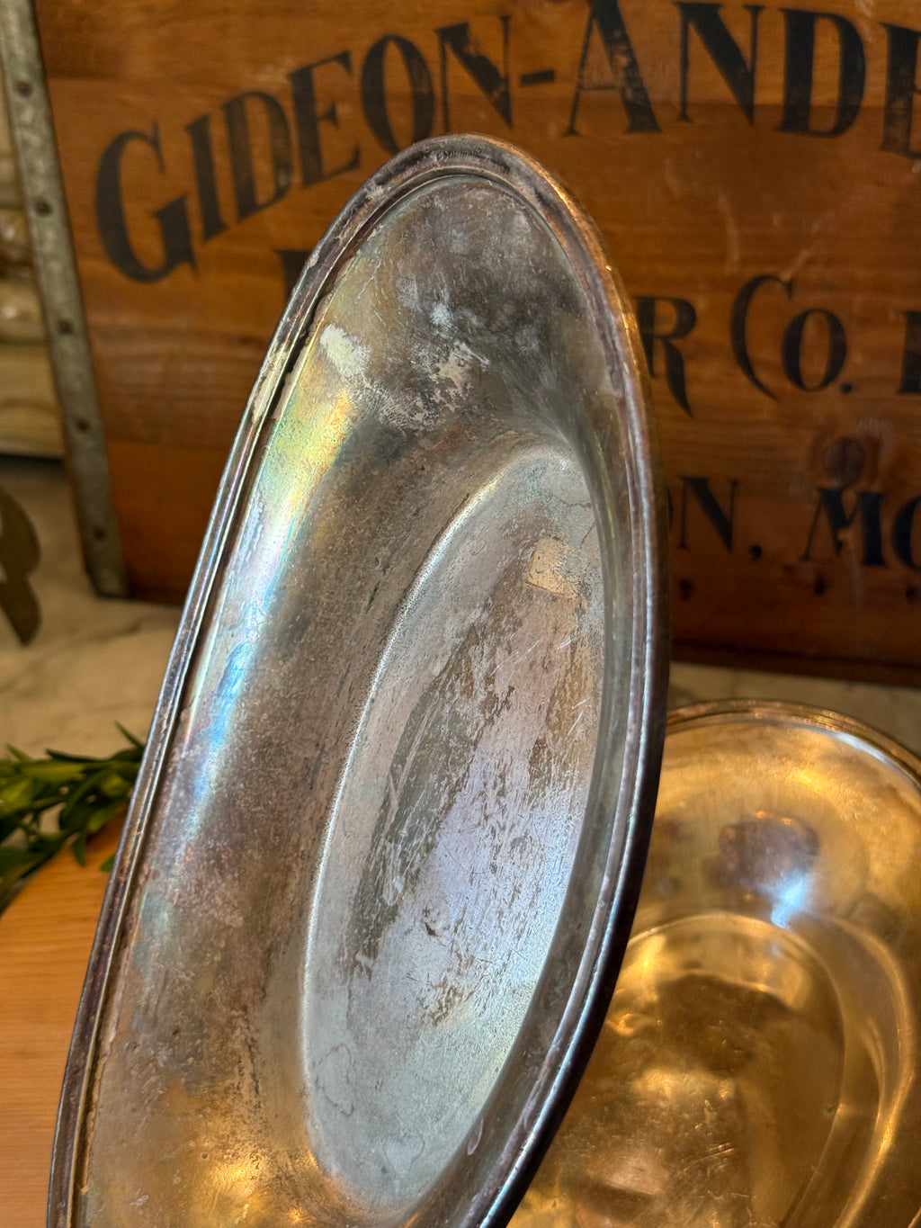 Vintage Silver Plated Trays, Set of 2