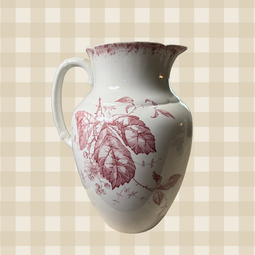 Antique Albion Blossom Transferware Pitcher