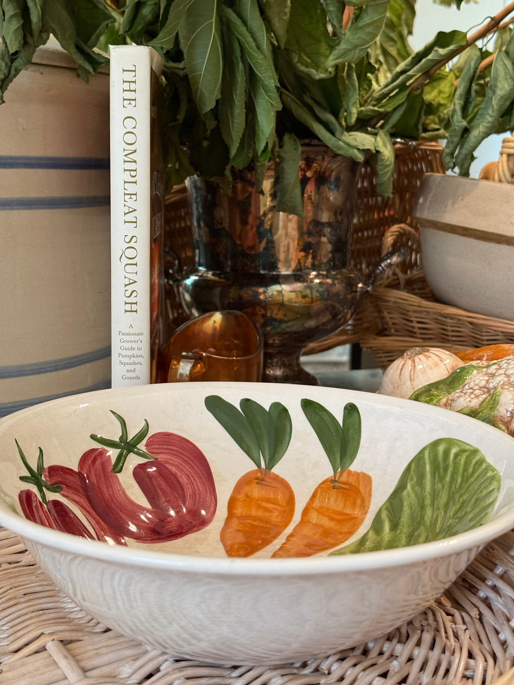 Vintage Ironstone Vegetable Large Serving Bowl