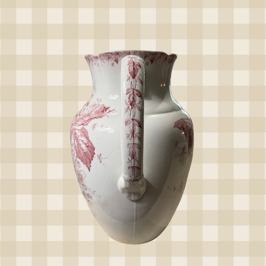 Antique Albion Blossom Transferware Pitcher