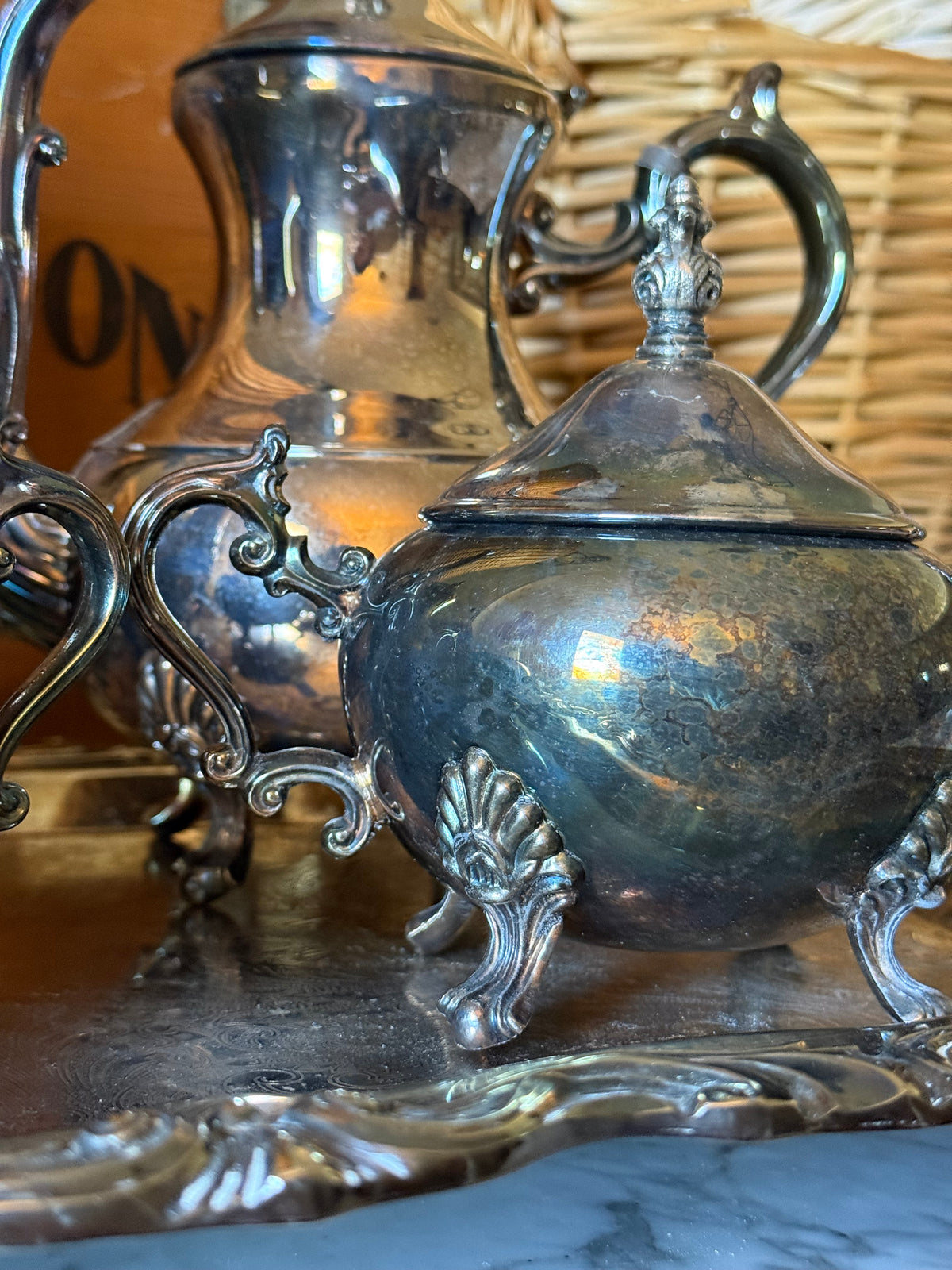 Grand F.B. Rogers Silver Tea & Coffee Service Set