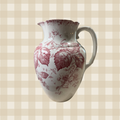 Antique Albion Blossom Transferware Pitcher