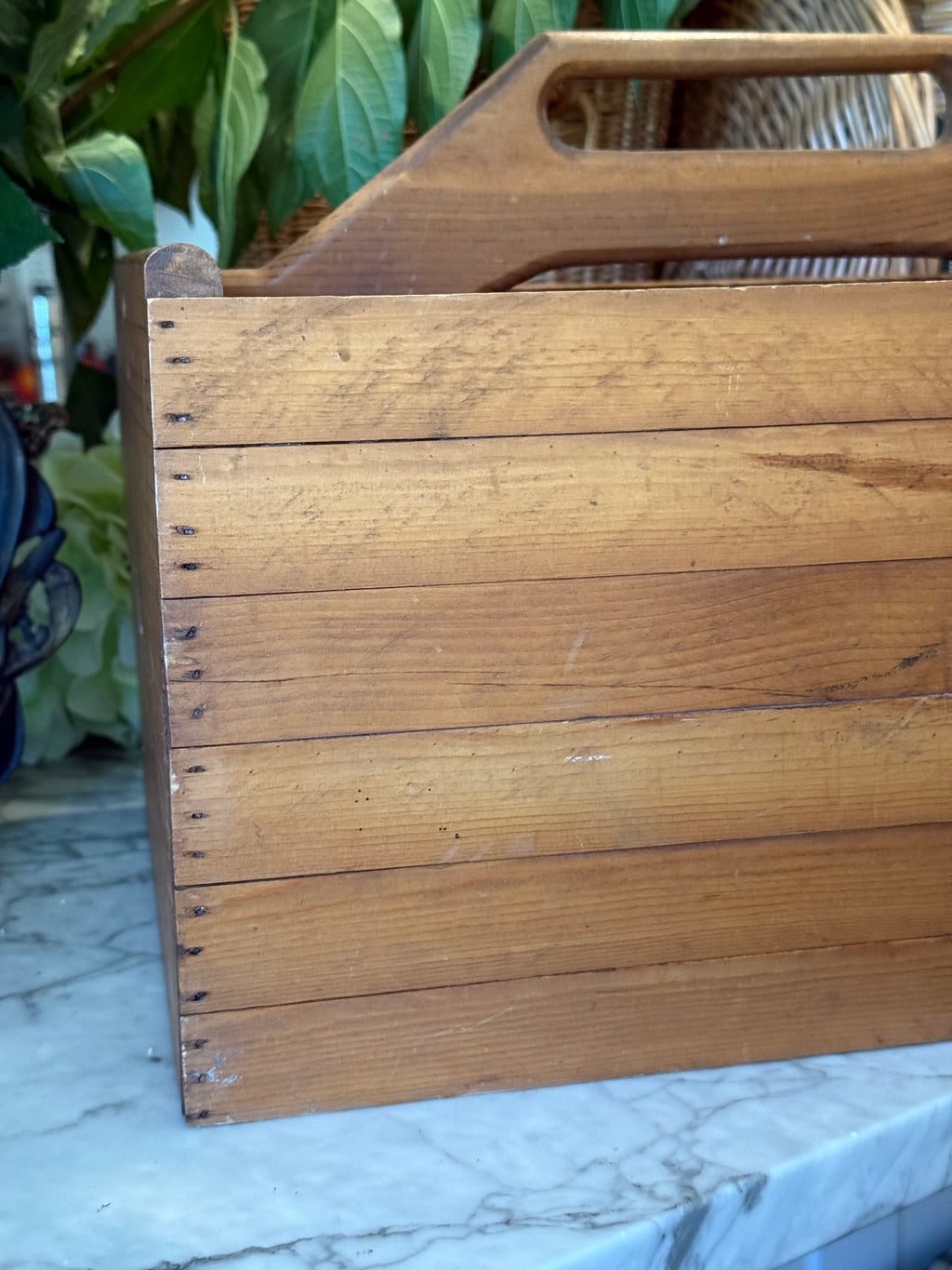 Antique Primitive Wooden Tool Caddy
