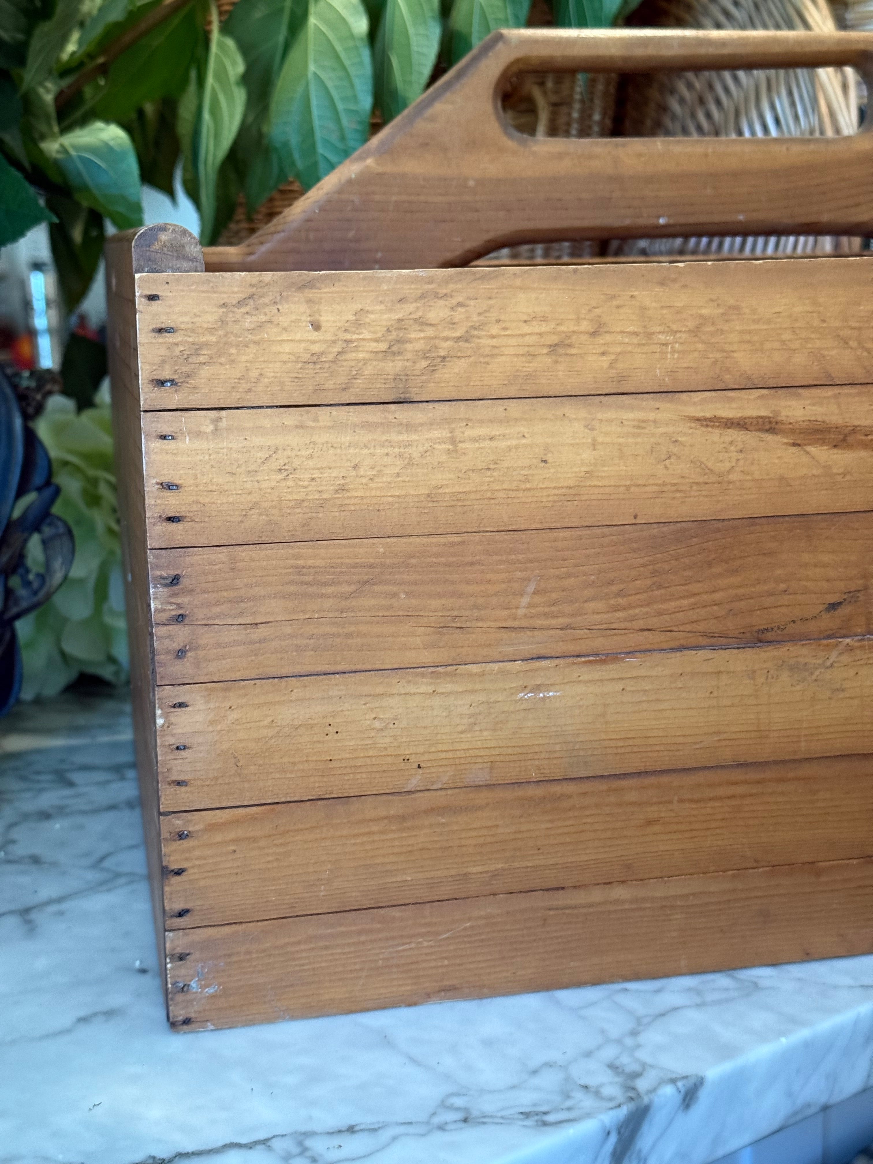 Antique Primitive Wooden Tool Caddy