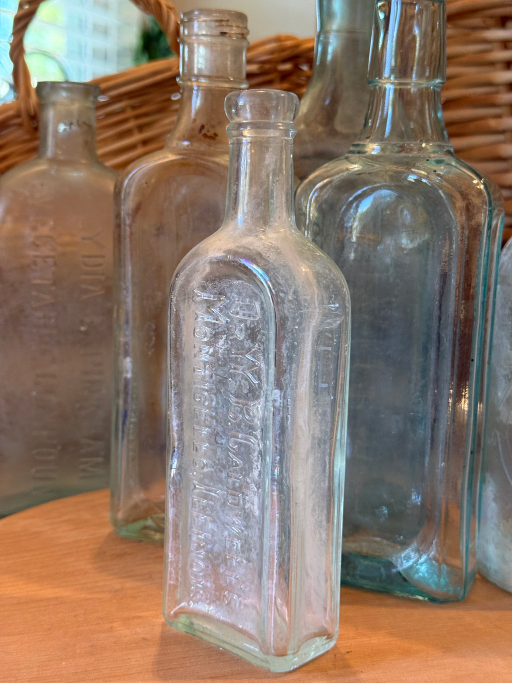 Antique Caldwell's Syrup Pepsin Aqua Bottle