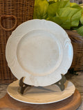 Vintage Embossed Cream TS&T Plates, Set of 2