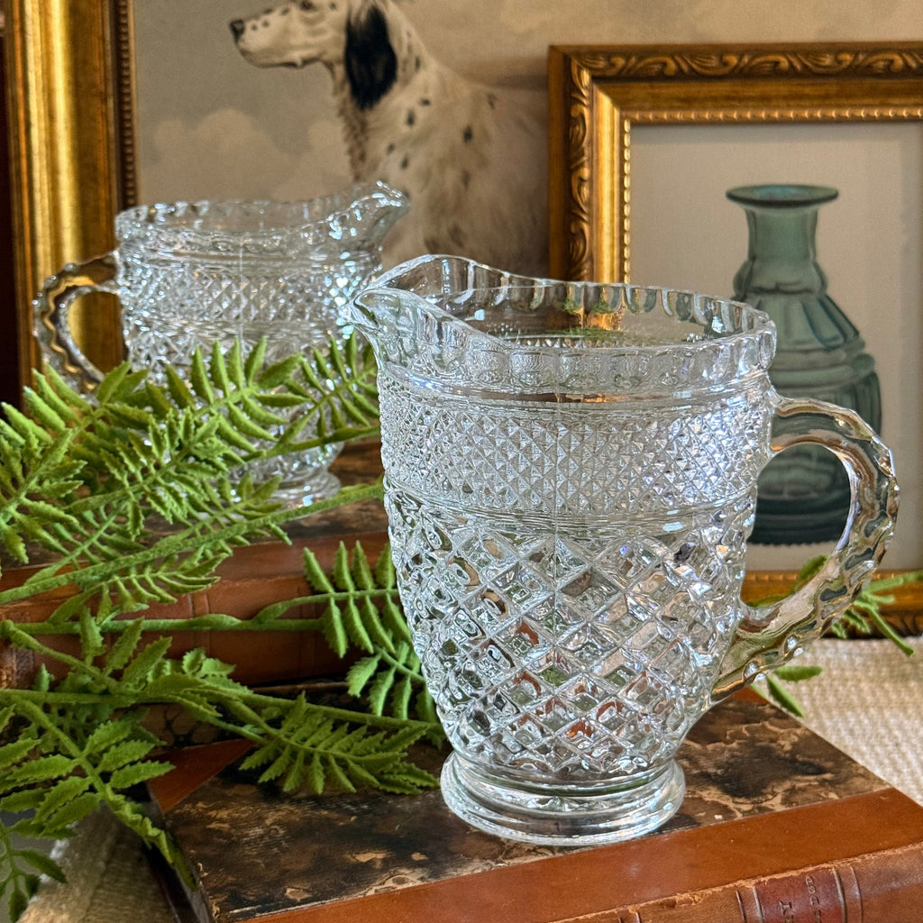 Vintage 5.5" Anchor Hocking Wexford Pattern Pitcher