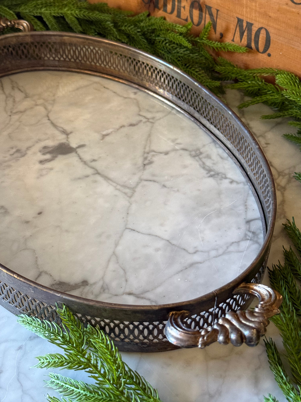 Grand Vintage Silver Oval Casserole Dish