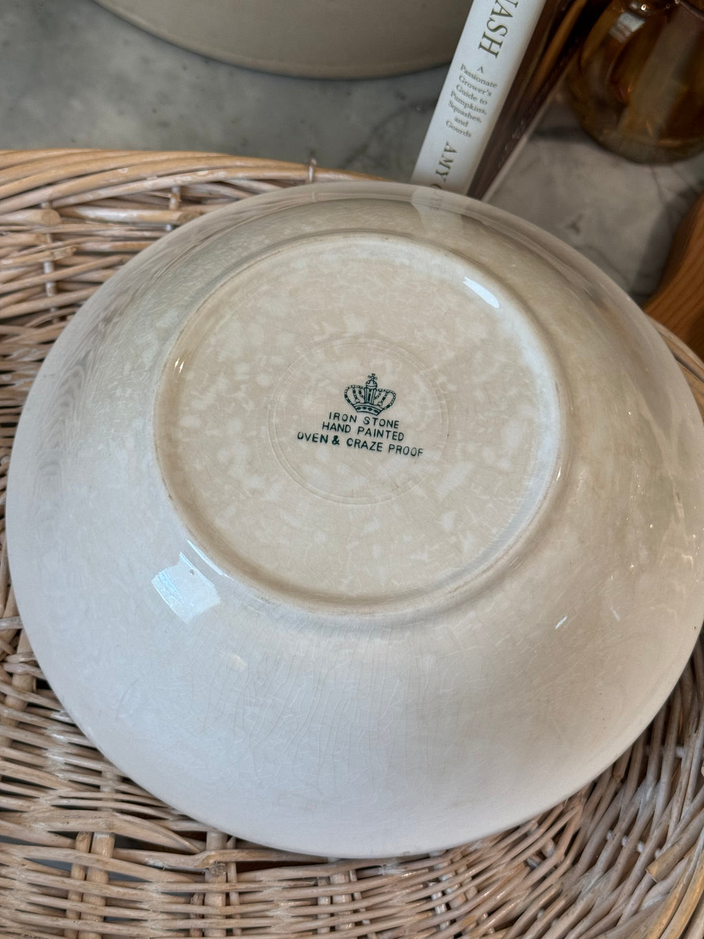 Vintage Ironstone Vegetable Large Serving Bowl