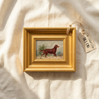 The Field Dog No. 06 - 5x7 Antique Inspired Framed English Sporting Dog Portrait