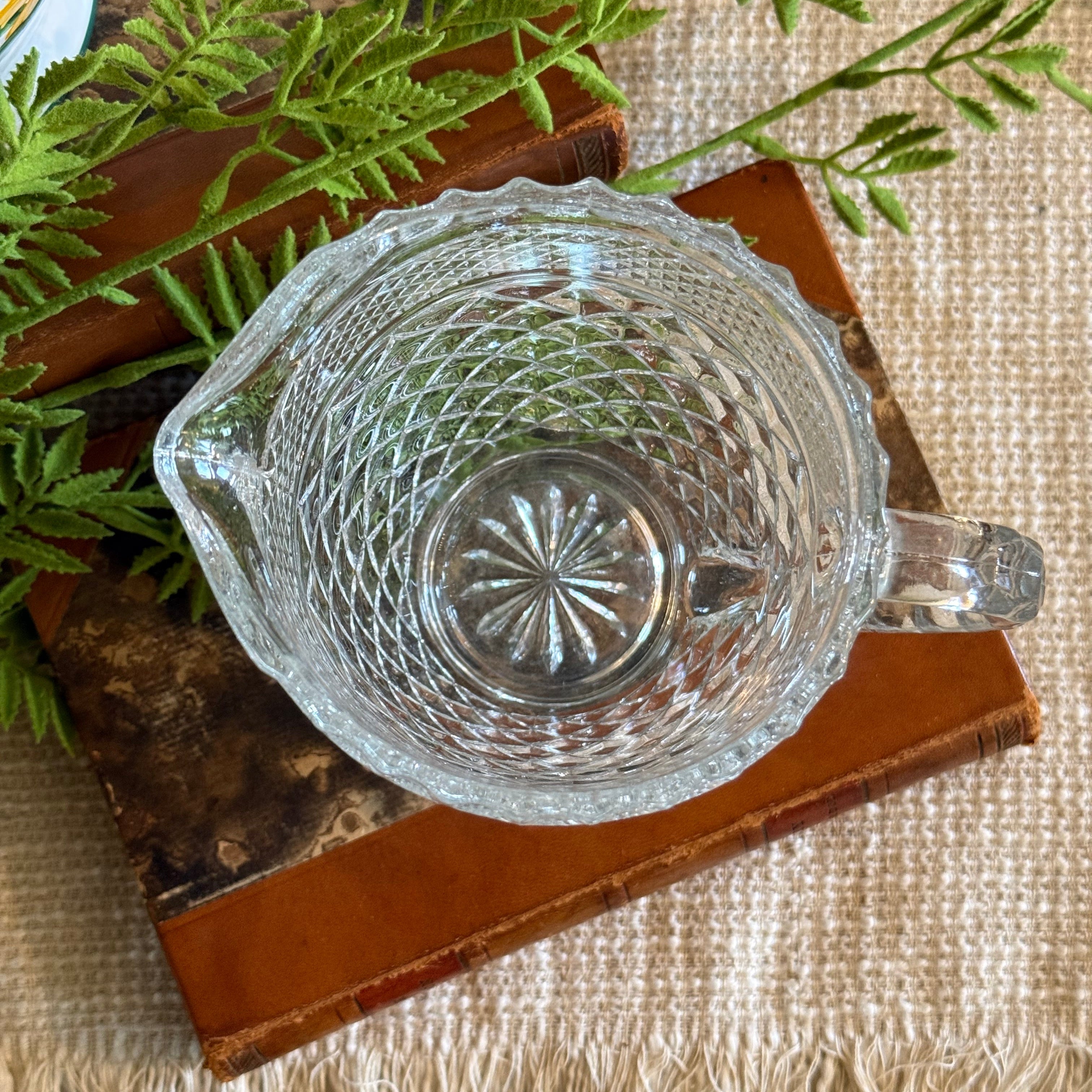 Vintage 5.5" Anchor Hocking Wexford Pattern Pitcher