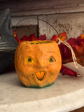 Bethany Lowe Vintage Jack-O'-Lantern Pumpkin Mini Basket