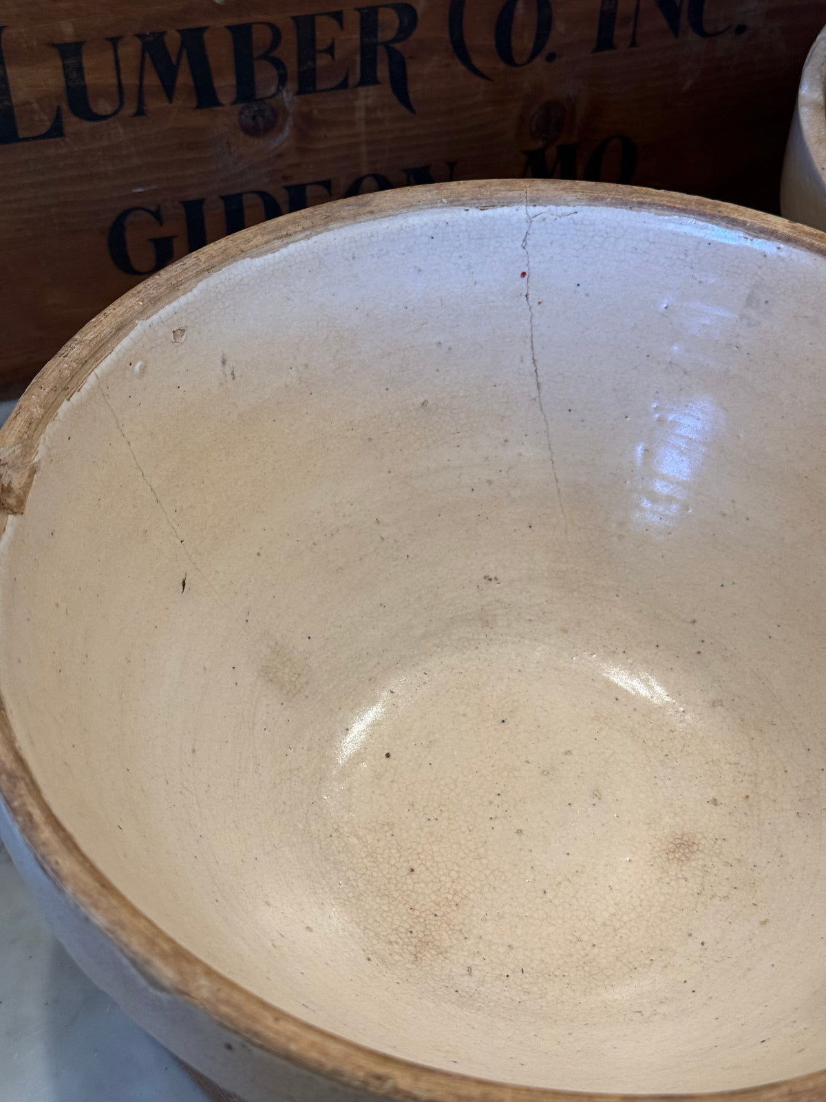 Antique Primitive Beehive Ribbed Shoulder Bowl - 10"