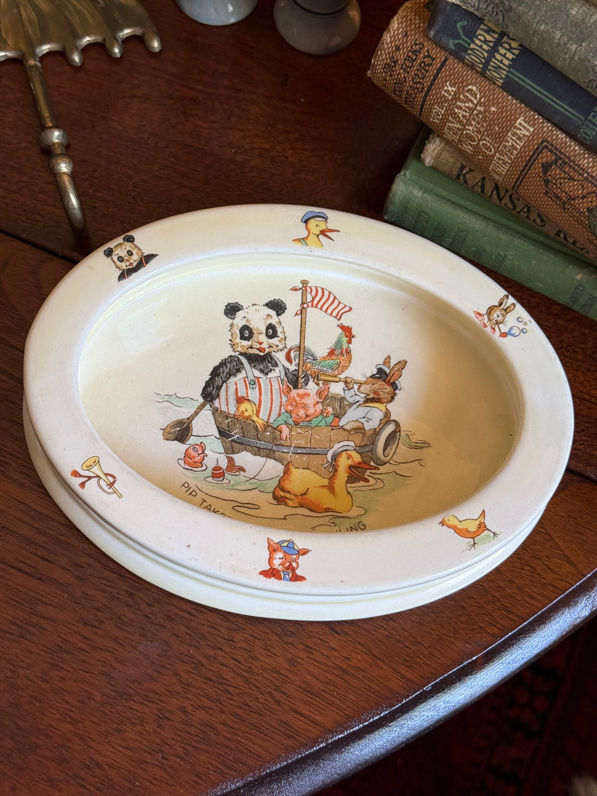 Vintage Royal Winton "Pip the Panda" Child's Bowl