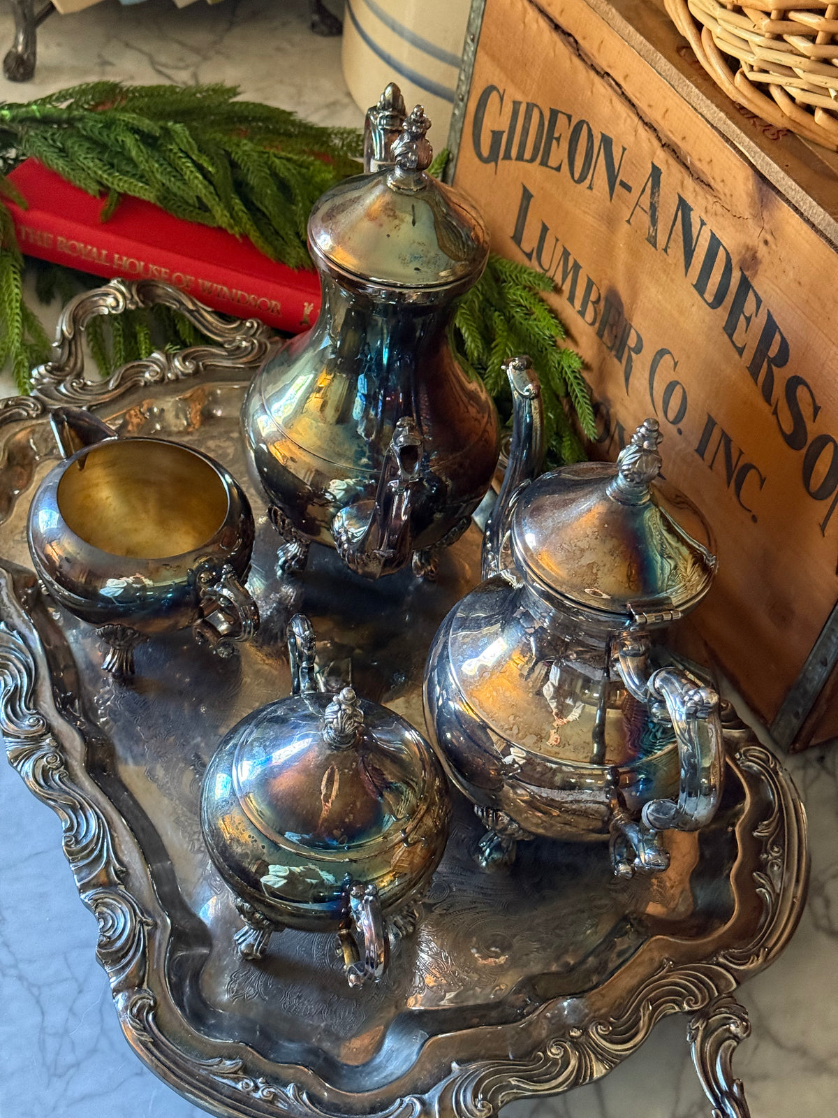 Grand F.B. Rogers Silver Tea & Coffee Service Set