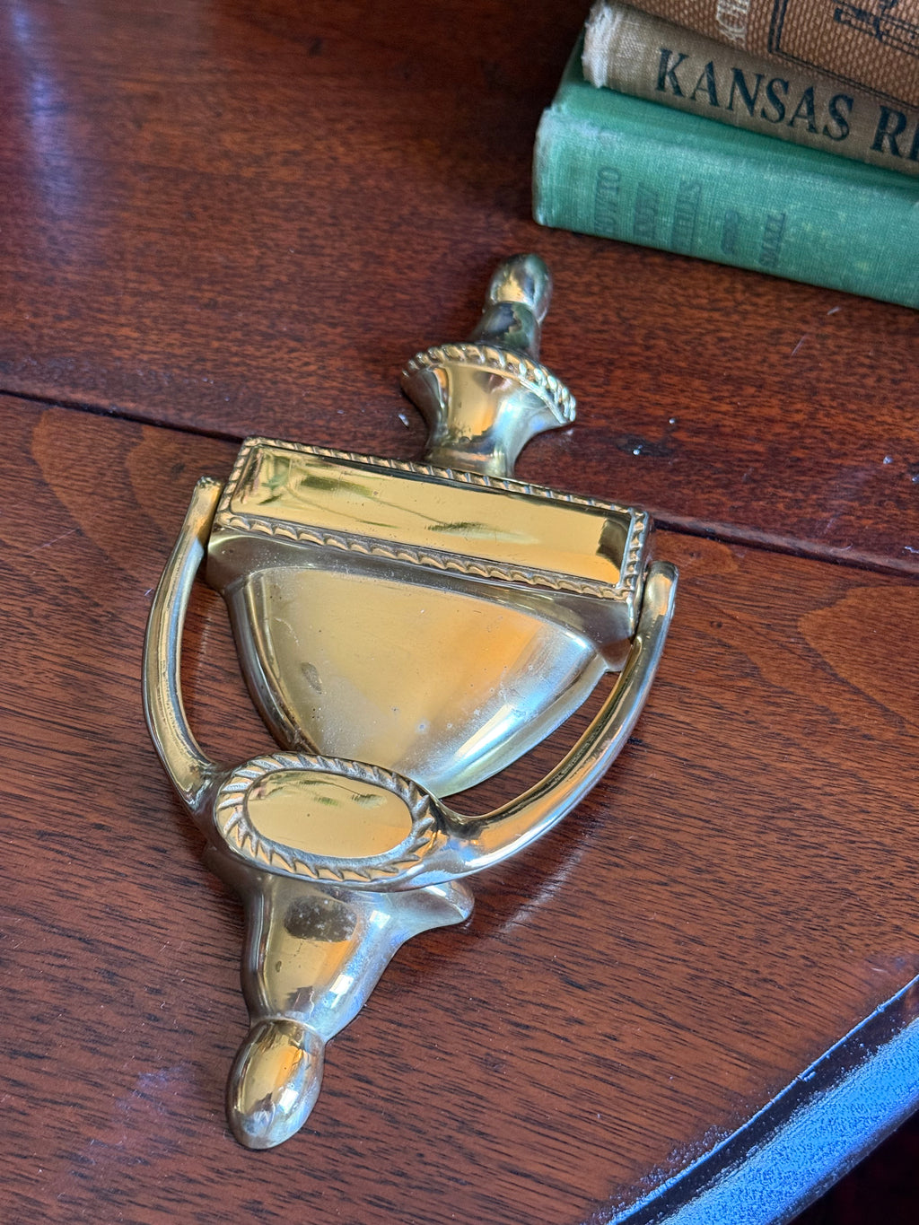 Vintage Solid Brass Urn Door Knocker