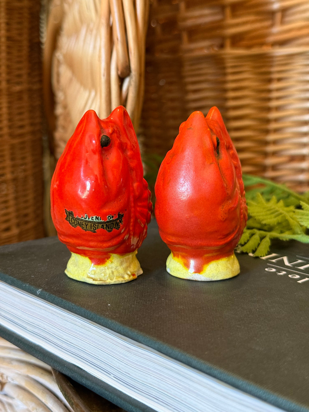 Vintage Coney Island Ceramic Lobster Salt & Pepper Shakers