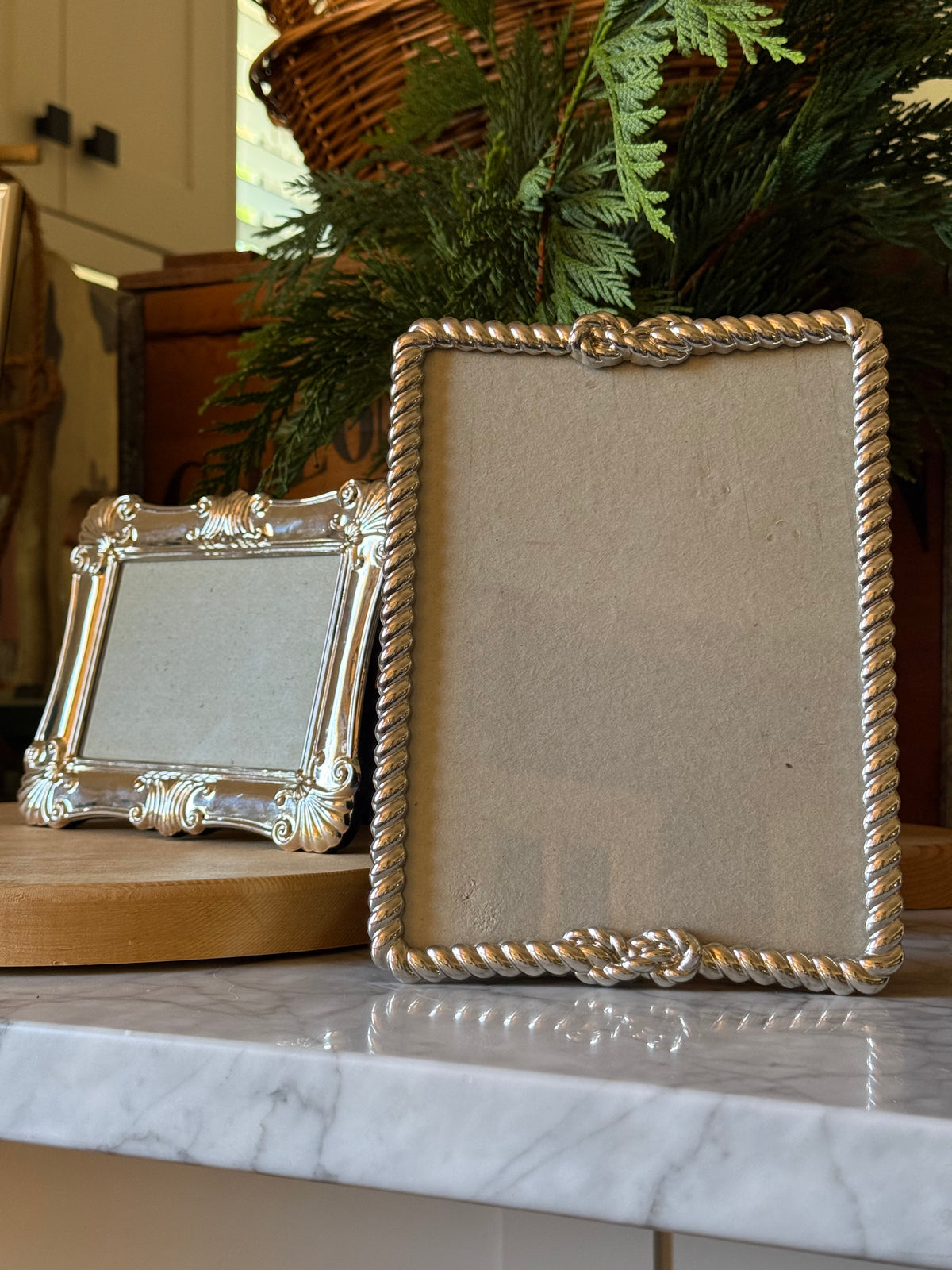 Petite Roped Silver Picture Frame