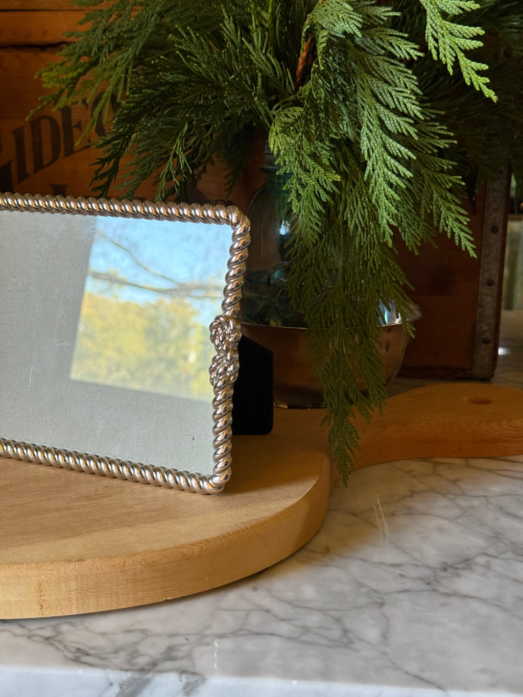 Petite Roped Silver Picture Frame