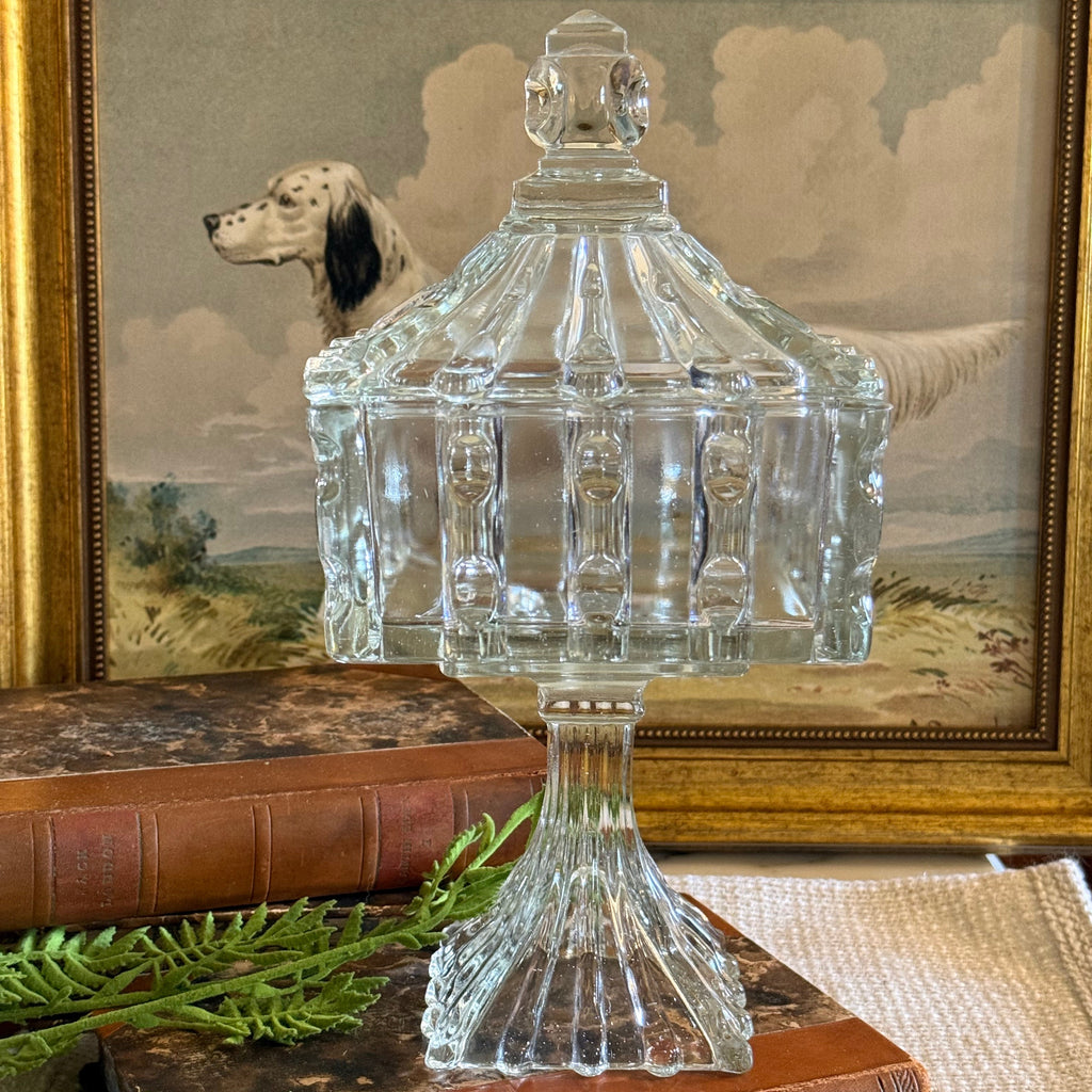 EAPG US Glass Co. Column Cake Dish