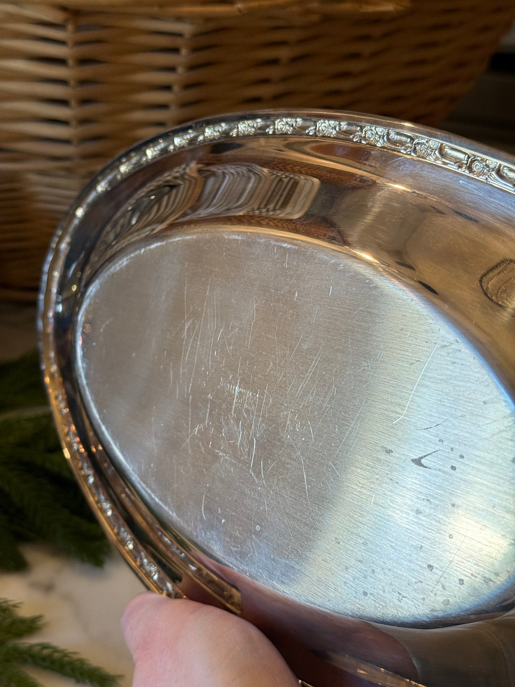 Vintage Silversmith Oval Serving Tray
