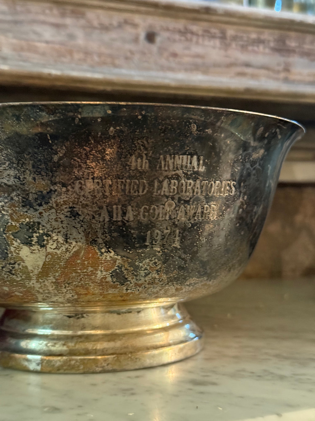 Vintage 10" F.B. Rogers Paul Revere Silver Trophy Bowl 1974 Golf Award