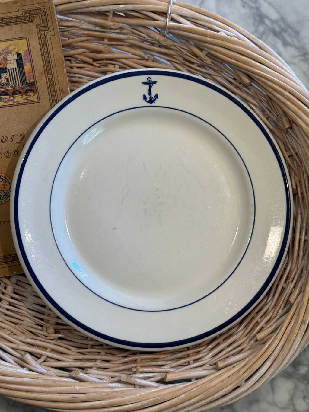 Vintage WWII Shenango US Navy Wardroom Anchor Dinner Plate