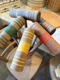 Vintage Wooden Croquet Set with Rolling Wire Cart