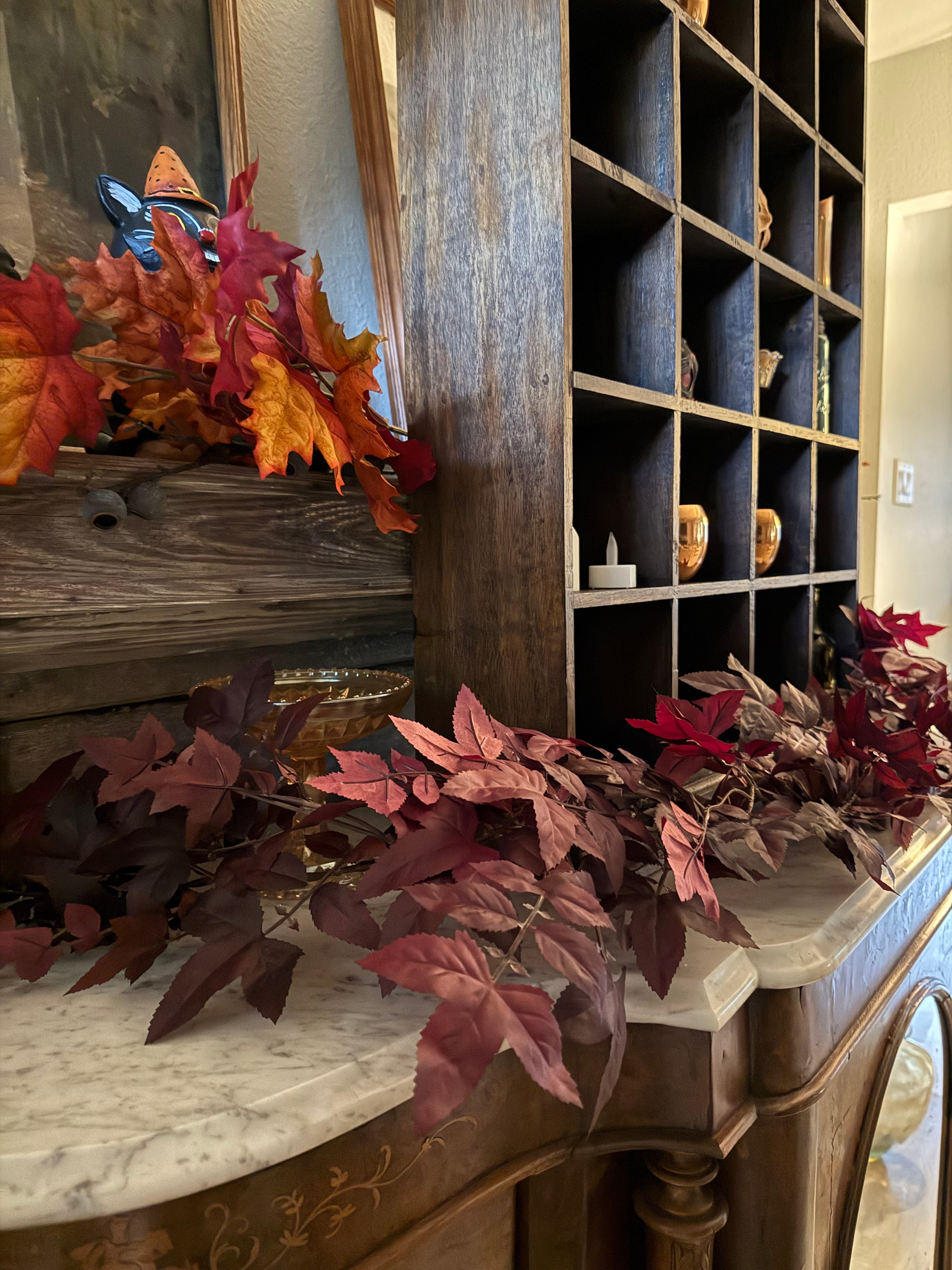 6ft. Faux Dark Plum Autumn Foliage Garland