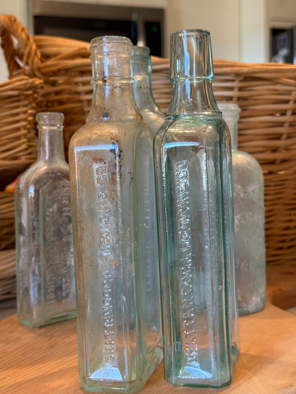 Antique Cardui Woman's Tonic Aqua Bottle