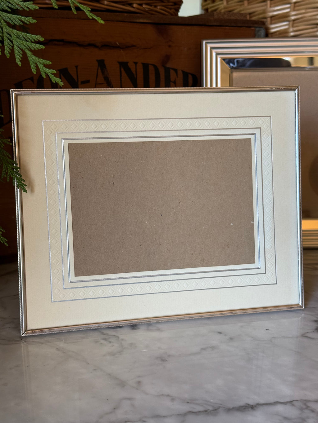 Petite Frosted Silver Frame