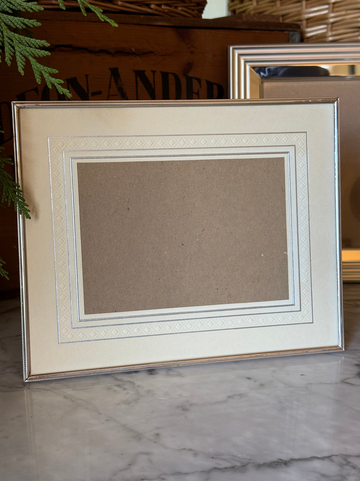Petite Frosted Silver Frame