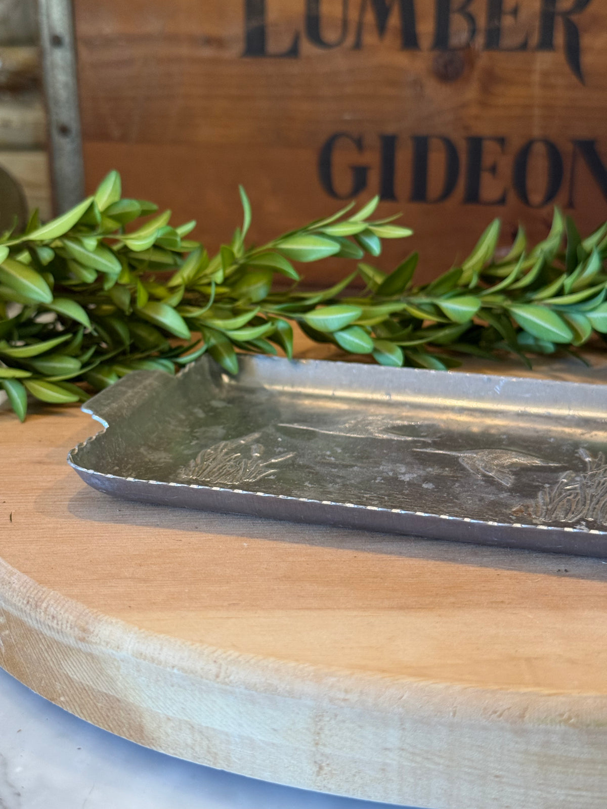 Vintage Aluminum Waterfowl Catchall Tray