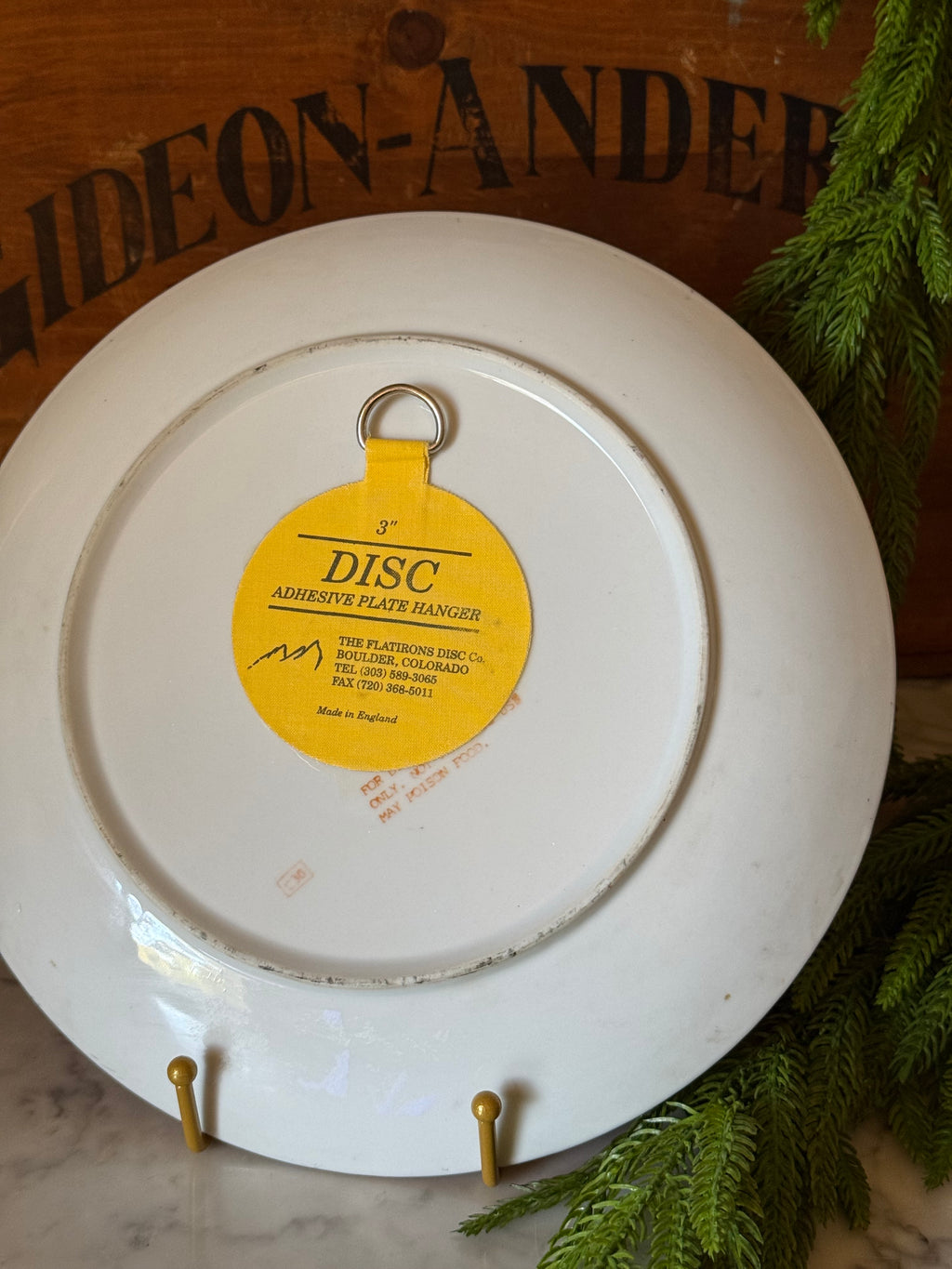 Vintage Harlequin Diamond Porcelain Wall Plate